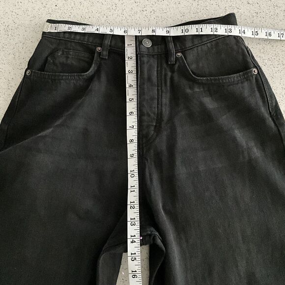 We The Free Curvy Button Fly Jeans Raw Hem Black Washed 29 - Picture 5 of 12